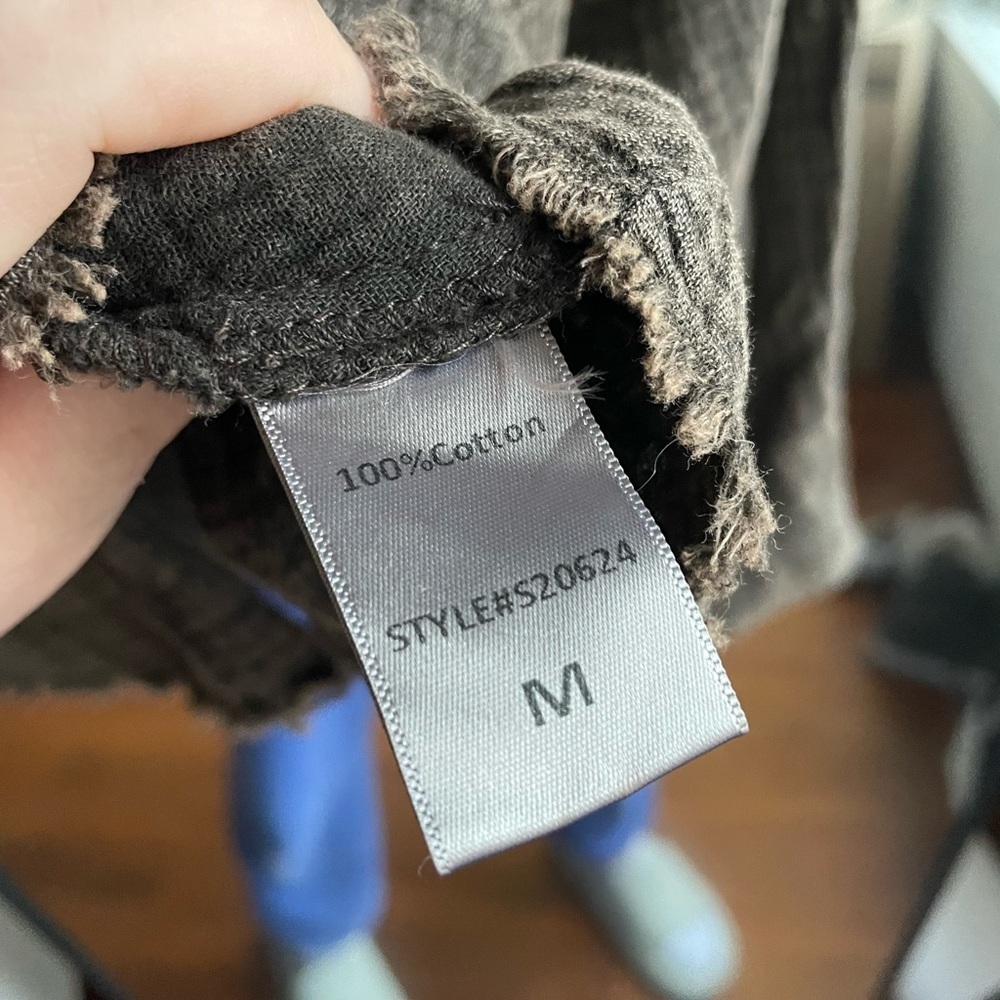 NWT Mustard Seed long sleeve cropped button down shirt - Picture 4 of 4